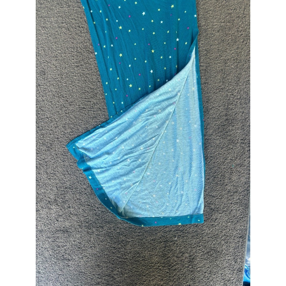 Joyspun Pajamas Pants Women's Size Large Teal Blue‎ Elastic Waist Pull On - Picture 3 of 6